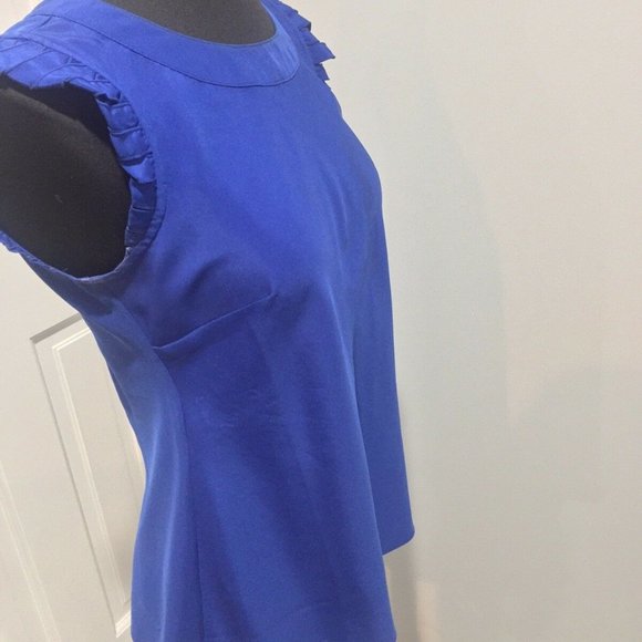 Banana Republic Sleeveless Blue XS Silky Buttons - Picture 5 of 7